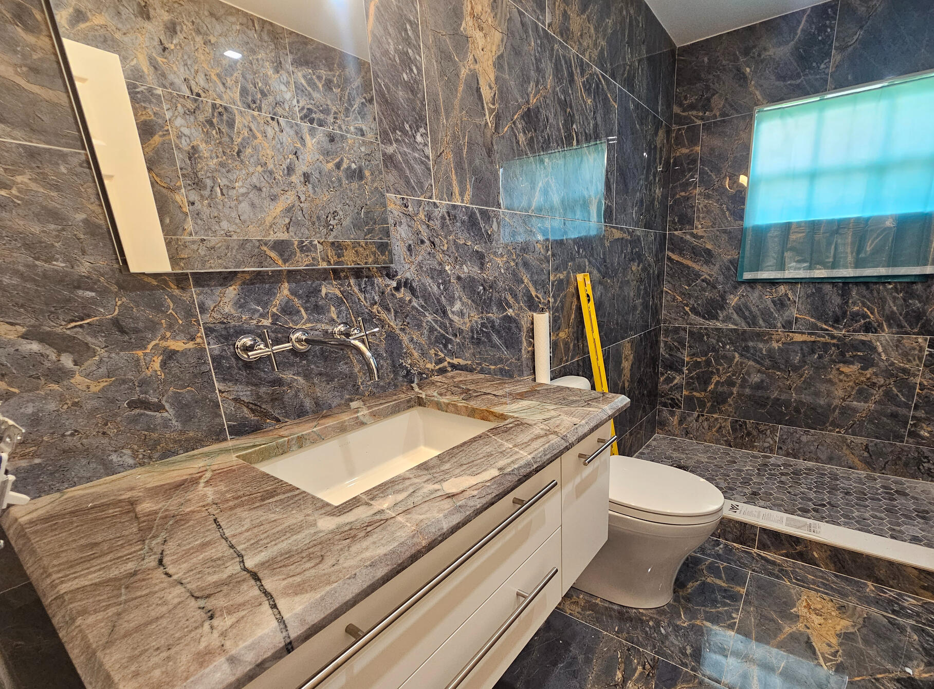 Untitled Bathroom remodel with tile shower and vanity installation by Peakline Contracting