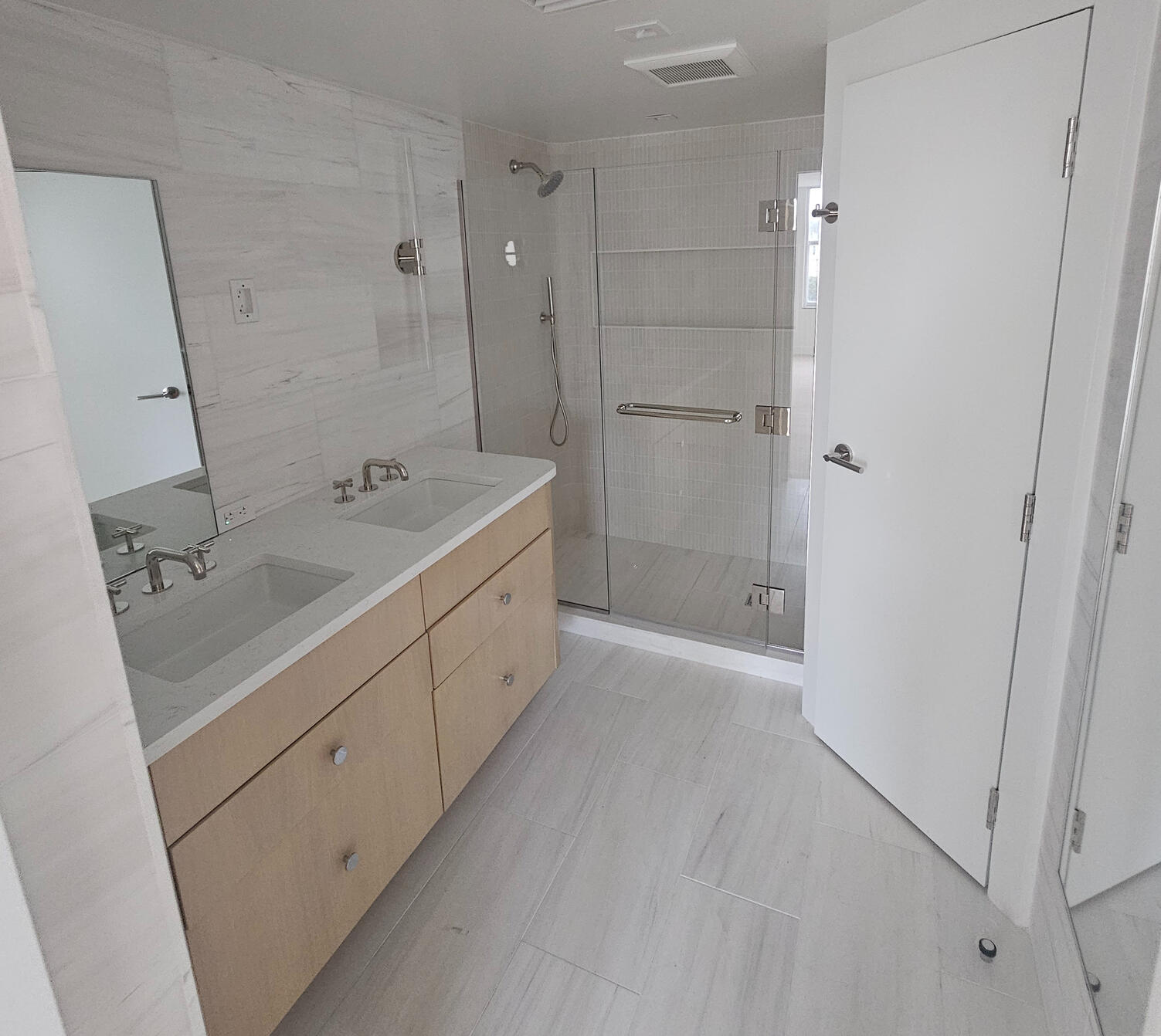 Untitled Bathroom remodel with tile shower and vanity installation by Peakline Contracting